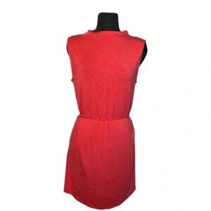 ANTHROPOLOGIE Dolan Left Coast Fina Tie Tunic Top Sleeveless Red Size L